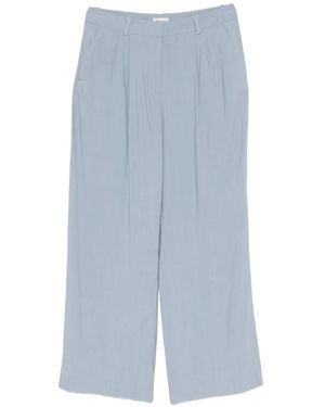 GANT Pantalon À Pinces Et Fermeture Dissimulée - Blue