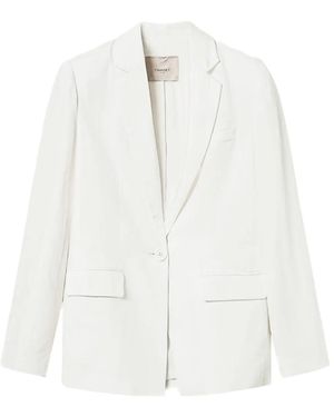 Twinset Single-Breasted Blazer - White
