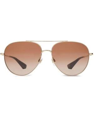 Burberry Lunettes De Soleil À Monture Ronde - Multicolour