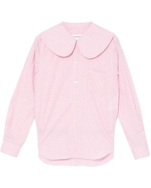 Comme des Garçons Gingham Peter Pan-Collar Shirt - Pink