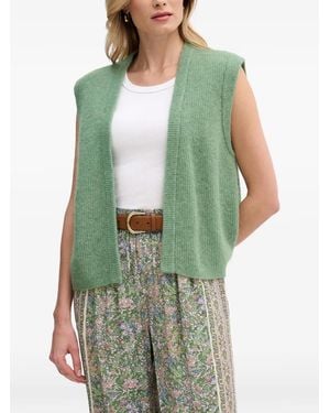 Mos Mosh Mmthora Ribbed-Trim Knit Vest - Green