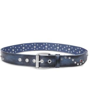 Our Legacy Vortex Leather Belt - Blue