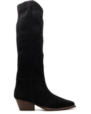 Free People Sway Suede Boots - Black