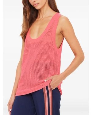 The Upside Fenway Wales-Knit Tank Top - Pink