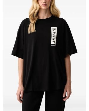ARMANI EXCHANGE T-Shirt À Logo Imprimé - Black