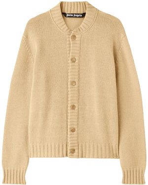 Palm Angels カーブロゴ カーディガン - ナチュラル