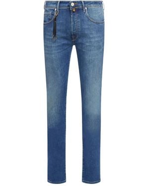 Incotex Pendant-Detail Straight-Leg Jeans - Blue
