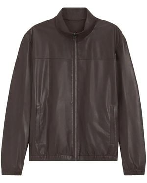 BOSS X Beckham Nappa Leather Jacket - Brown