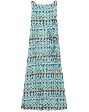 Maliparmi Robe À Imprimé Géométrique - Bleu