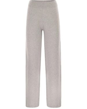 Peserico Ribbed-waist Pants - Grey