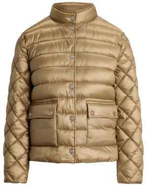 Ralph Lauren Quilted Mockneck Jacket - Natural