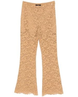 Twinset Floral-Lace Trousers - Natural