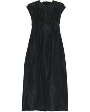 Simone Rocha Taft-Kleid mit angeschnittenen Ärmeln - Schwarz