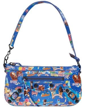 Balenciaga Le City Shoulder Bag - Blue