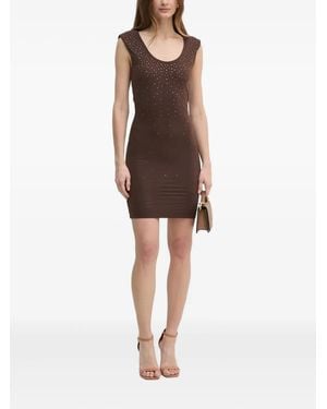 Guess Rosy Hotfix Embellished Mini Dress - Natural