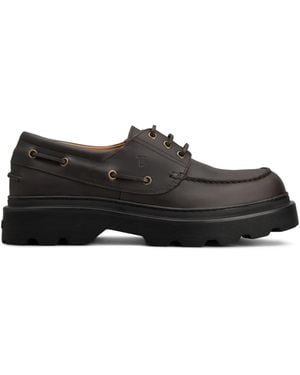 Tod's Zapatos náuticos de piel - Negro