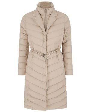 Moorer Cappotto Trapuntato Con Cintura - Neutro