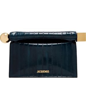 Jacquemus Sac À Main En Cuir Et Métal - Bleu