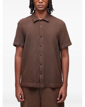 Osklen Textured Short-Sleeve Shirt - Brown