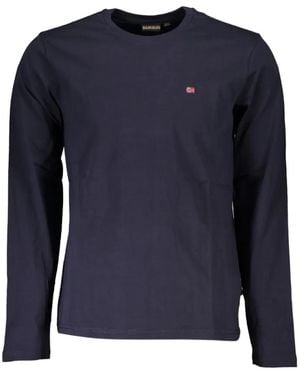 Napapijri Langarmshirt Mit Logo - Blau