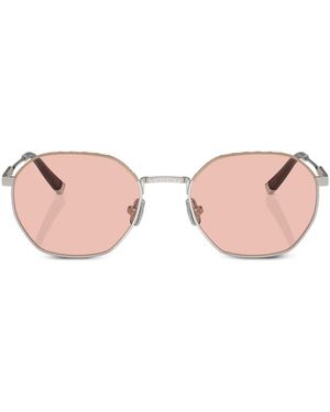Brunello Cucinelli Bc2003St Hexagonal-Frame Sunglasses - Pink