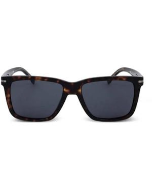 BOSS Tortoiseshell-Effect Square-Frame Sunglasses - Blue