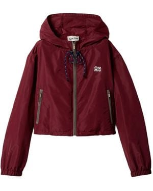 Miu Miu Veste À Capuche - Red