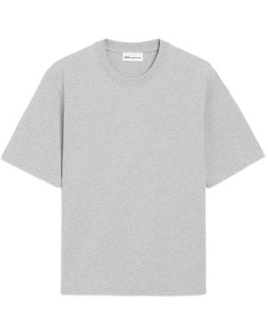 Ami Paris Ami De Coeur T-Shirt Mit Prägung - Grau