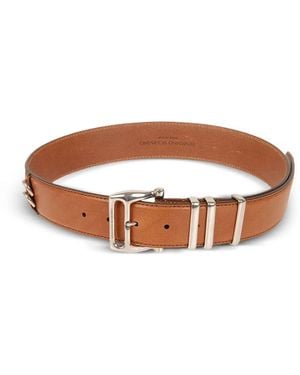 Ermanno Scervino Triple-Loop Leather Belt - Brown