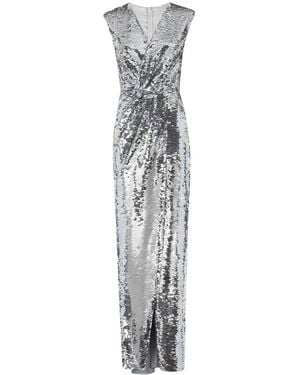 Dolce & Gabbana Sequin-Embellished Draped Dress - White