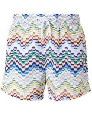 Missoni Bañador Con Estampado En Zigzag - Azul