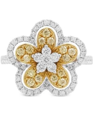 HYT Jewelry 18Kt And Platinum Diamond Ring - Metallic
