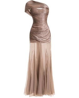 Maria Lucia Hohan Marimar ワンショルダードレス - ナチュラル