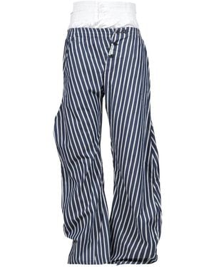 Natasha Zinko Striped Stacked Pants - Blue