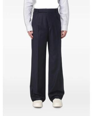 Emporio Armani Pressed-Crease Trousers - Blue