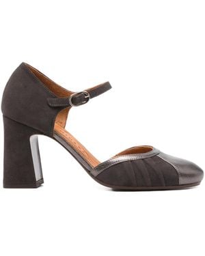Chie Mihara 80Mm Block-Heel Court Shoes - Brown
