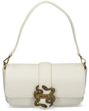 Just Cavalli Tas Met Slangengesp - Wit