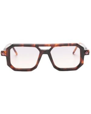 Kuboraum Geometric-Frame Sunglasses - Brown