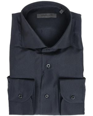 Corneliani Long-Sleeve Silk Shirt - Blue