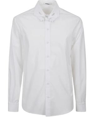 Vivetta Embroidered-Collar Long-Sleeve Shirt - White