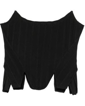 GIUSEPPE DI MORABITO Strapless Corset Top - Black