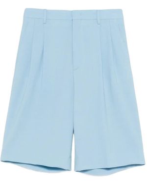 Tagliatore Pleated Shorts - Blue