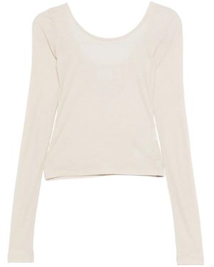 Halfboy Long-Sleeve Cotton Top - White