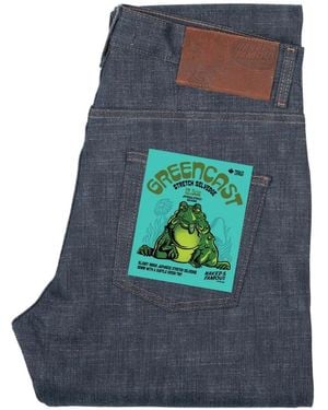 Naked & Famous Easy Guy Greencast Selvedge Jeans - Blue