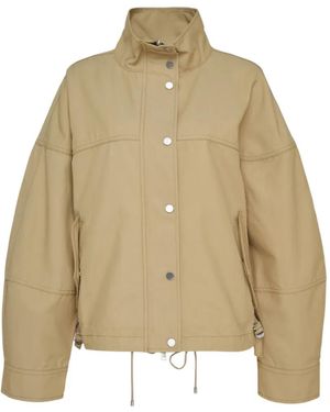 3.1 Phillip Lim Paneled High-Neck Jacket - Natural
