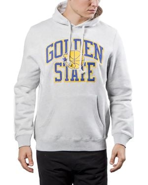 Mitchell & Ness Nba Golden State Warriors Kangaroo-Pocket Hoodie - Grey