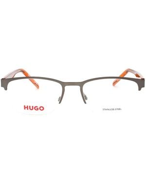 HUGO Rectangle-Frame Glasses - White