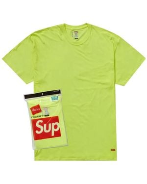 Supreme X Hanes Spider- Tagless T-Shirt (Set Of Two) in Black for