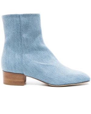 SCAROSSO Ambra 35Mm Denim Ankle Boots - Blue