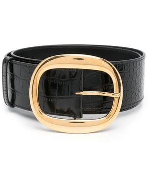 Tom Ford クロコエンボス ベルト - ブラック